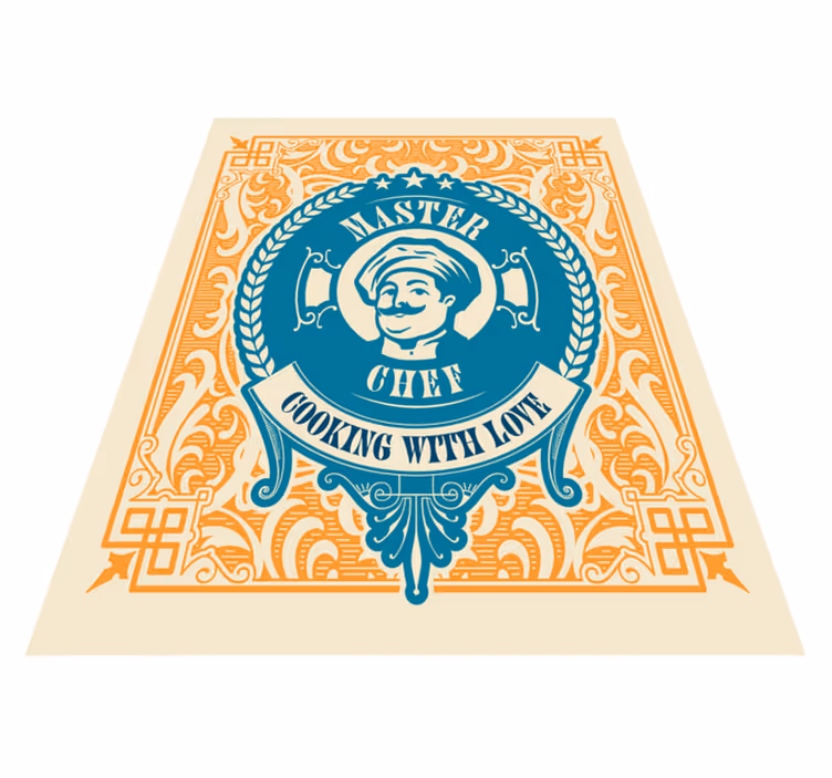 Mesterszakács főzés szerelmes vinyl szőnyeggel - TenStickers