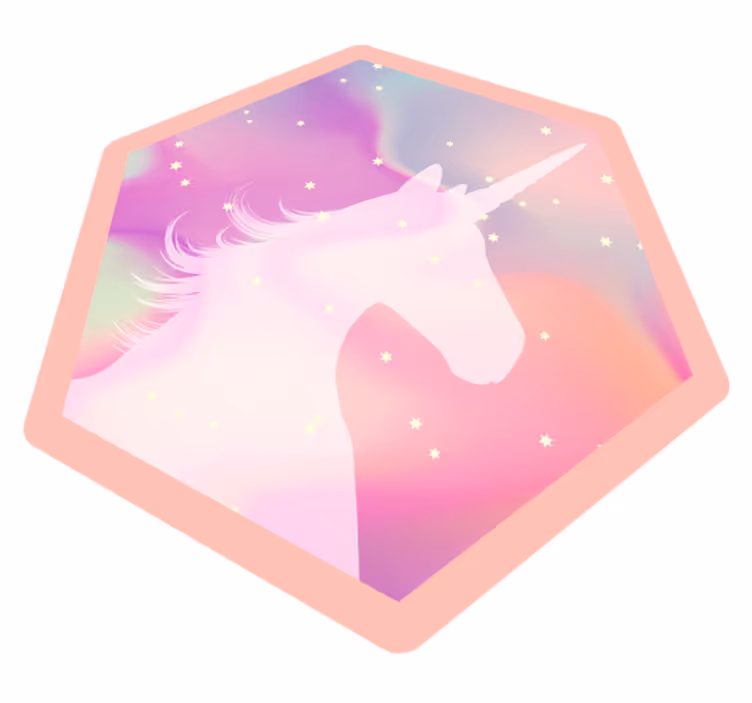 Egyszarvú a színes háttér állati szőnyeg - TenStickers