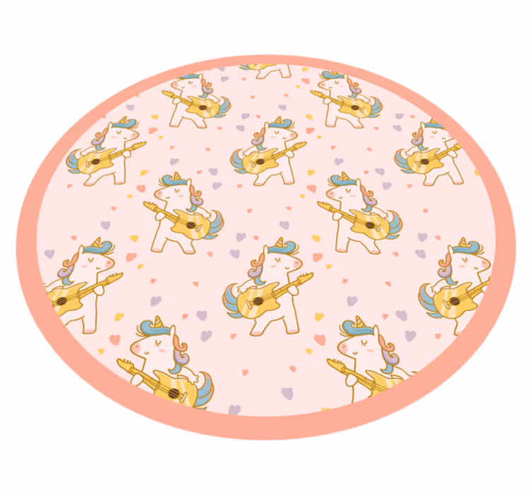 Egyszarvú tánckör vinil szőnyeg gyerekek - TenStickers