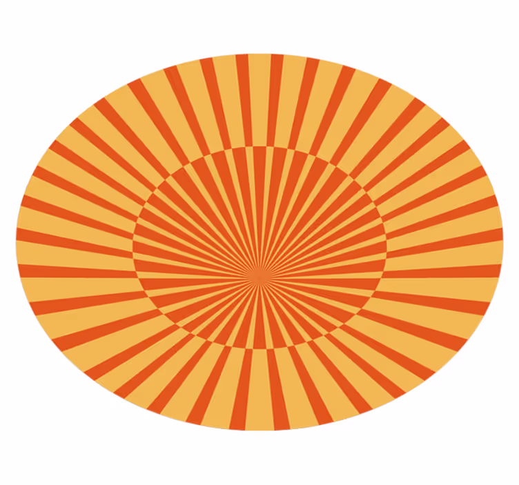 Sunburst körkörös minta vinil szőnyeg csíkos - TenStickers