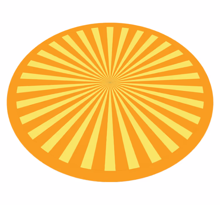 Sunburst kör alakú tömb vinil szőnyeg csíkos - TenStickers
