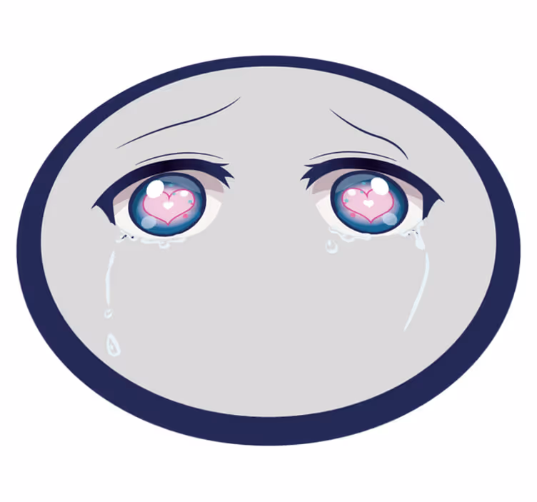 Síró anime szemek tini vinyl szőnyeg - TenStickers
