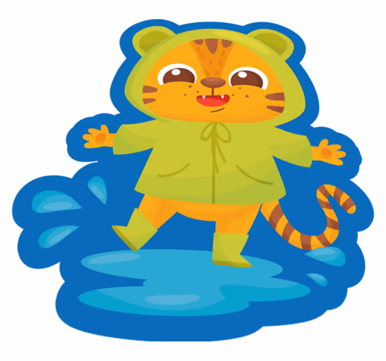 Rajzfilm tigris karakter vinil szőnyeg gyerekek - TenStickers