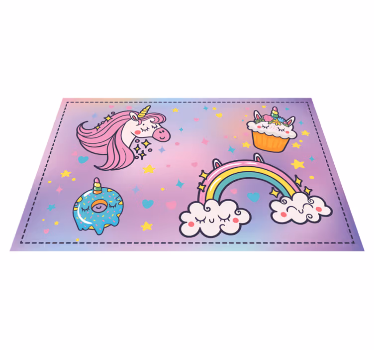Egyszarvú fantasy téma vinil szőnyeg mások - TenStickers