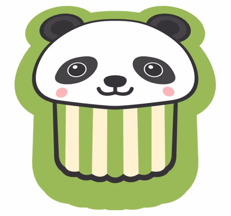 Anime boldog panda állati szőnyeg - TenStickers