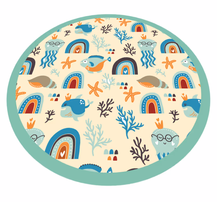 Tengeri élet játékidő vinil szőnyeg gyerekek - TenStickers