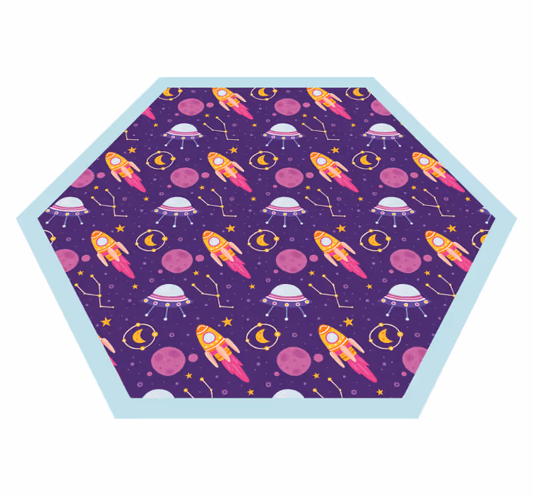 Tér témájú játszótér vinil szőnyeg gyerekek - TenStickers