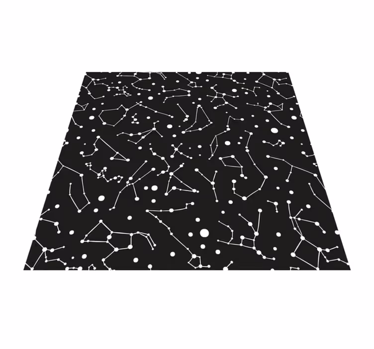 Fekete-fehér világűr gyerek vinyl szőnyeg - TenStickers