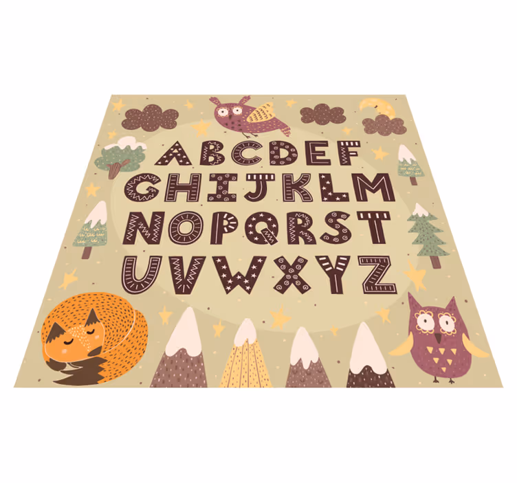 ábécé óvoda vinil szőnyeg ábécé - TenStickers