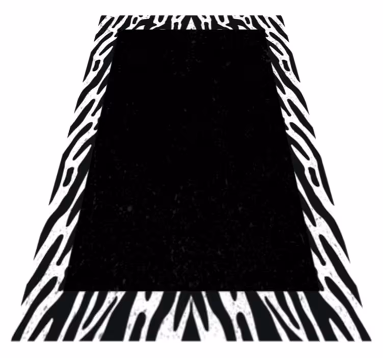 Zebra fekete futó állatnyomó szőnyeg - TenStickers
