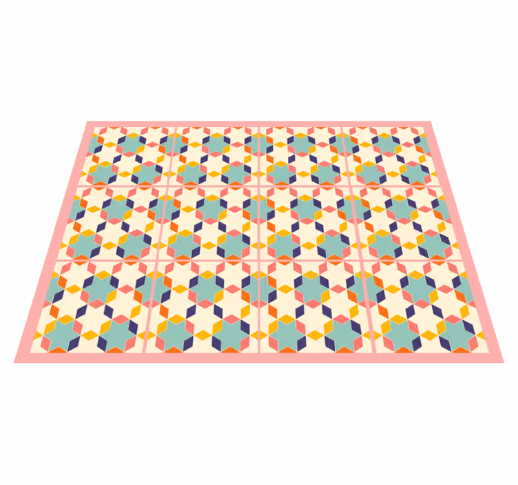 Színes tesszelláció vinil szőnyeg geometriai - TenStickers