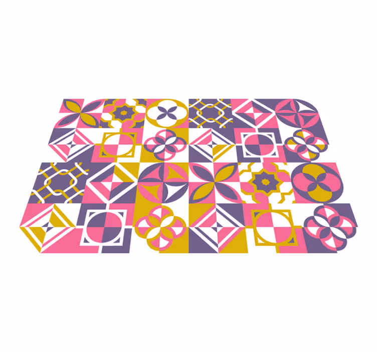 Geometriai csempe szőnyeg - TenStickers