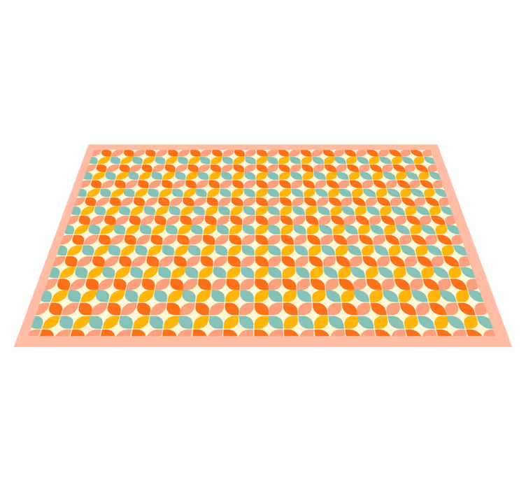 Geometriai hatszögek vinil szőnyeg geometriai - TenStickers