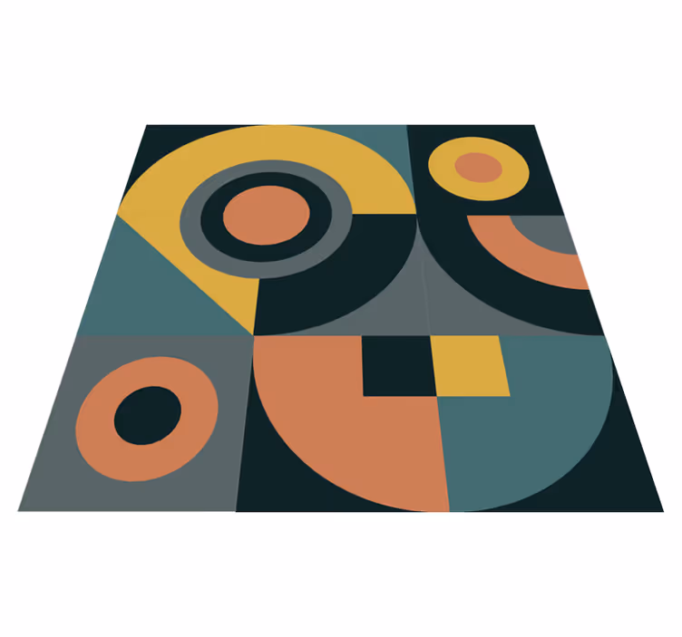 Geometriai formák összetétele vinil szőnyeg geometriai - TenStickers
