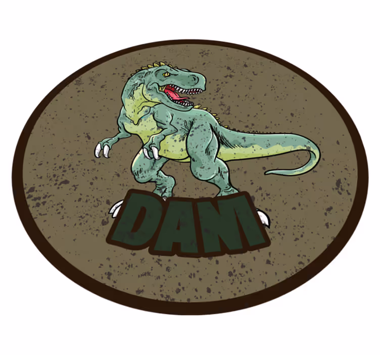 Személyre szabott dinoszaurusz Vinil szőnyeg nevekkel - TenStickers