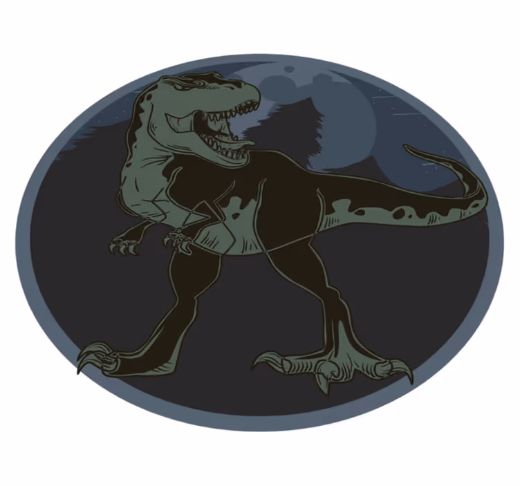A sötét vad t-rex állati szőnyeg - TenStickers