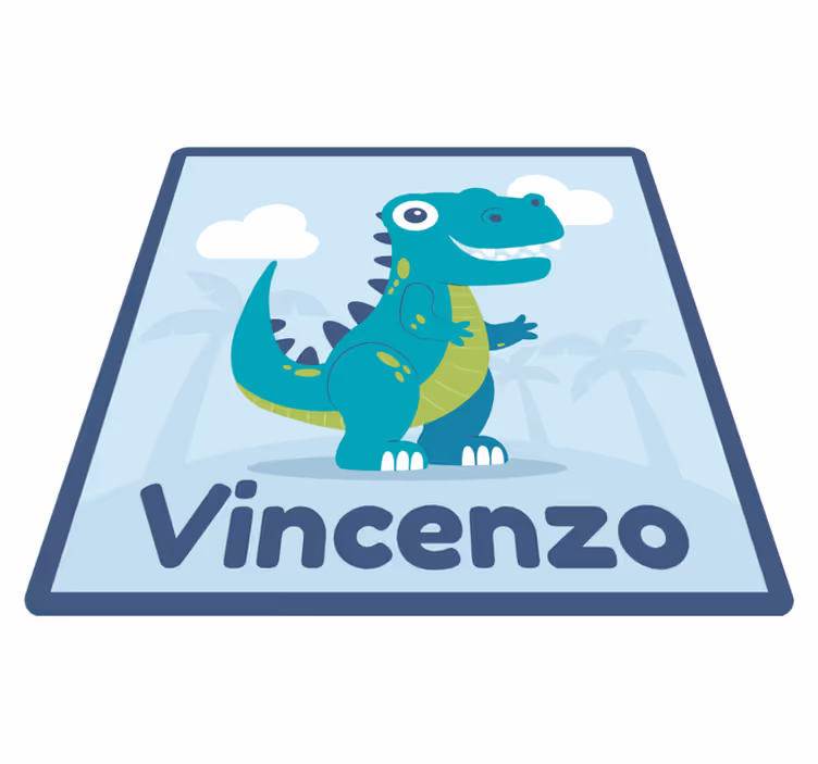 T rex dinoszaurusz személyre szabott szőnyeg - TenStickers