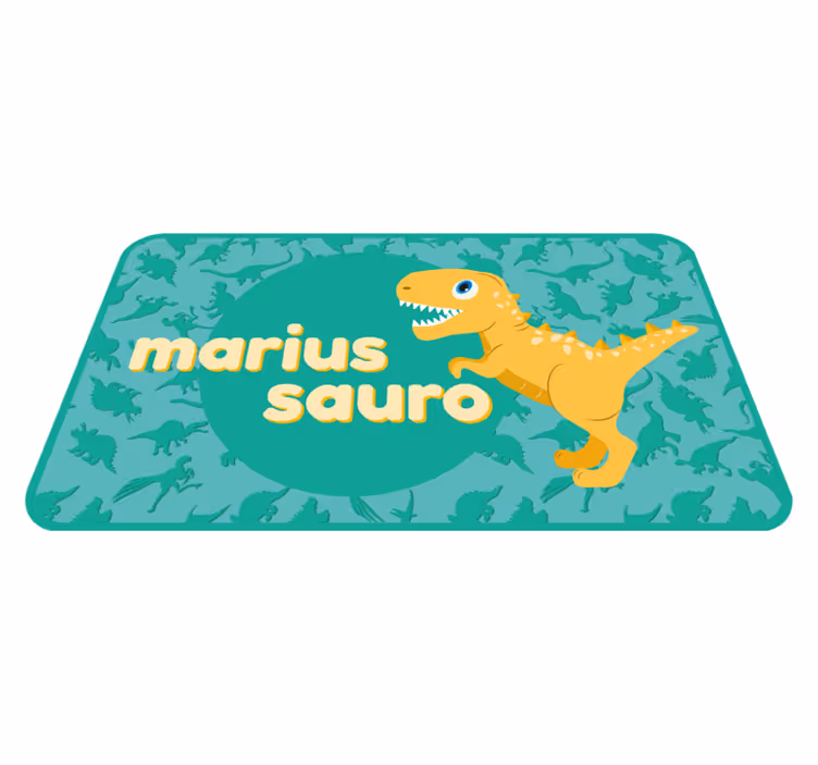 Személyre szabott dinoszaurusz vinil szőnyeg gyerekek - TenStickers