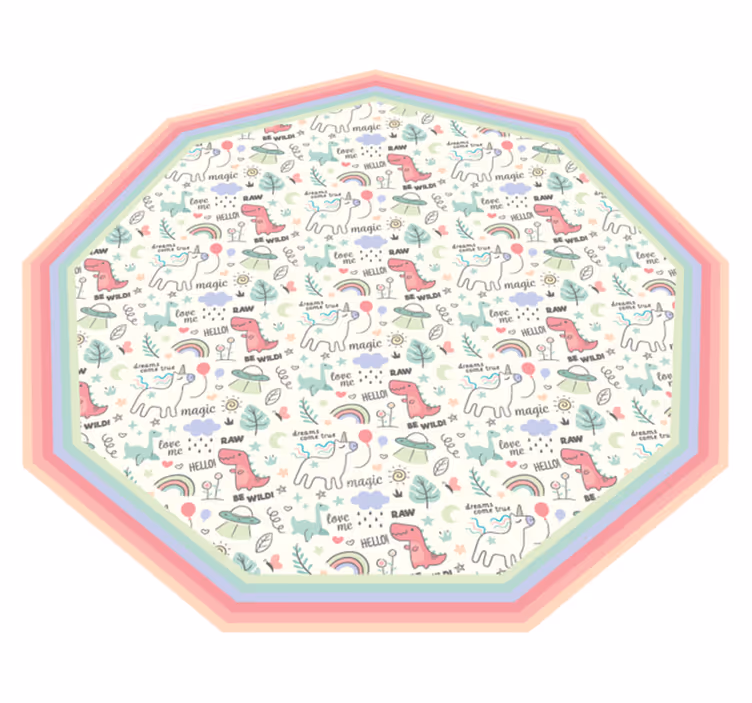 Játékos ábécé motívuma vinil szőnyeg gyerekek - TenStickers