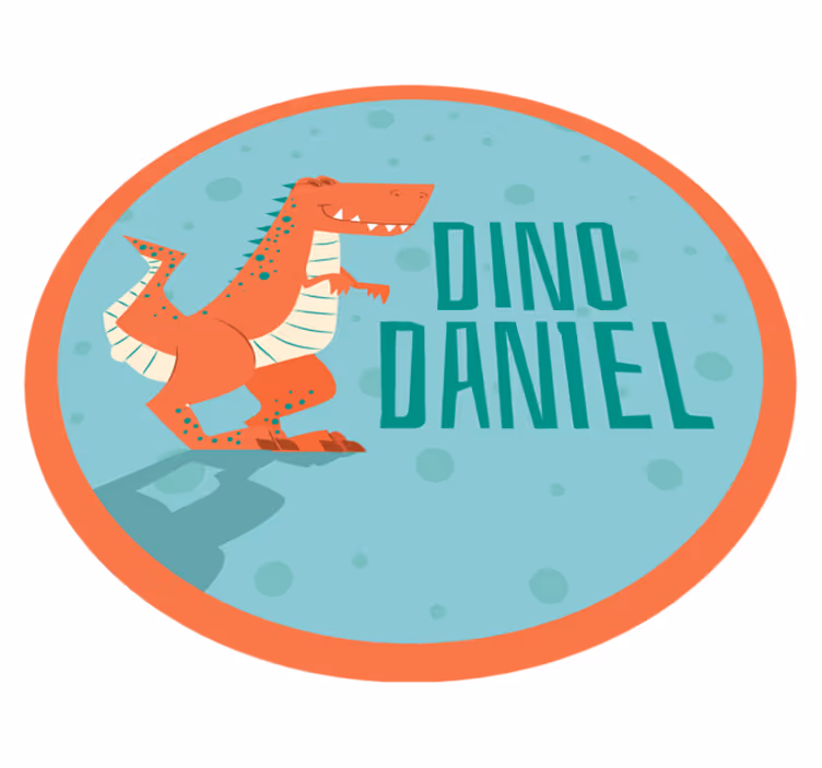 Dinoszaurusz testreszabható kör vinil szőnyeg mások - TenStickers