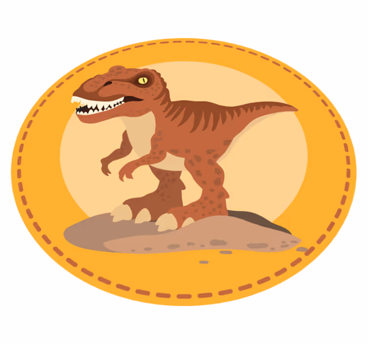 Narancssárga dinoszaurusz háttér állati szőnyeg - TenStickers