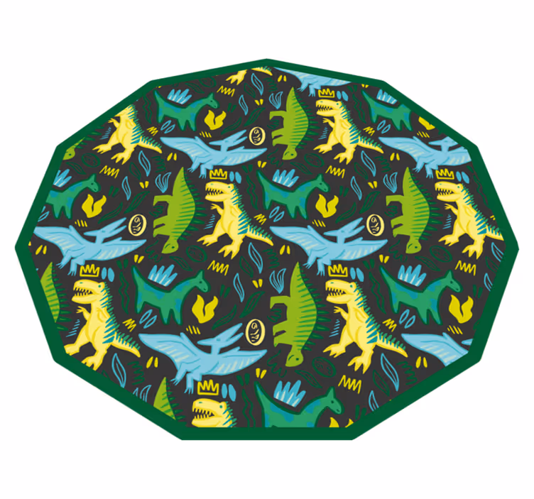 Dinoszaurusz lábnyomai vinil szőnyeg gyerekek - TenStickers