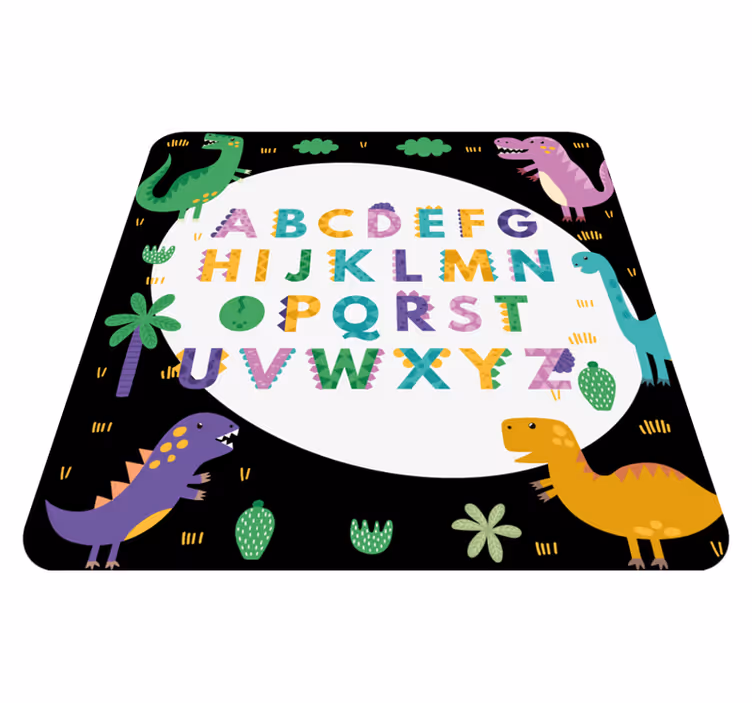 Színes oktatási játékidő vinil szőnyeg ábécé - TenStickers
