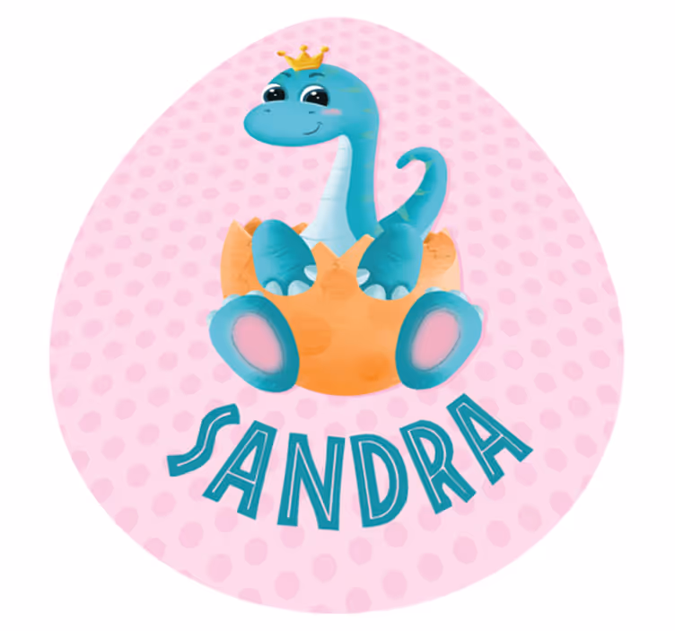 Egyedi dinoszaurusz grafika Vinil szőnyeg nevekkel - TenStickers