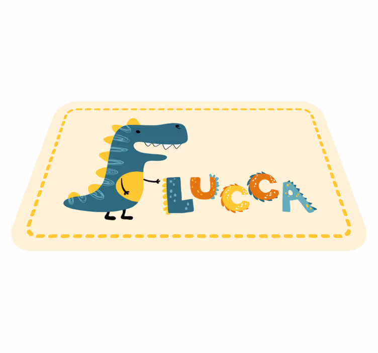 Játékos dinoszaurusz Vinil szőnyeg nevekkel - TenStickers
