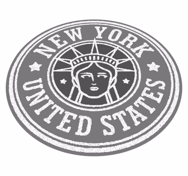 New york bélyegző vintage szőnyeg - TenStickers