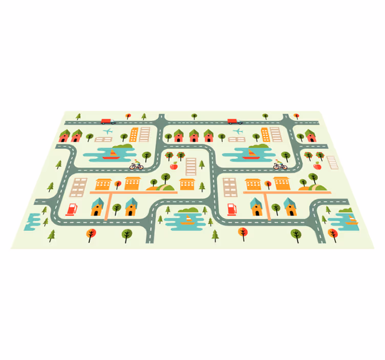 Road playmat gyermek közúti szőnyeg - TenStickers