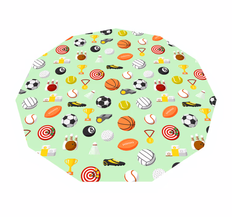 Gyerek sport labdák design vinil szőnyeg - TenStickers