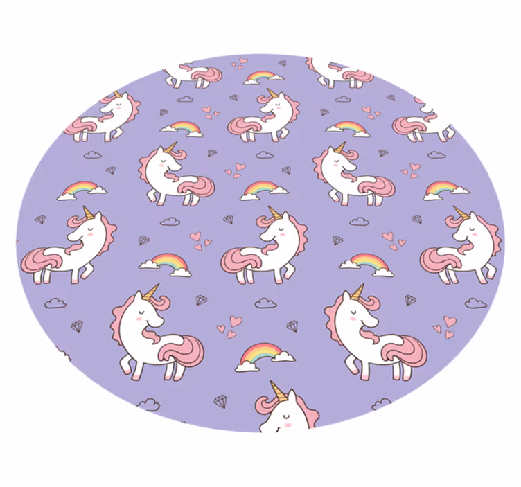 Egyszarvú mintás gyerek vinyl szőnyeg - TenStickers
