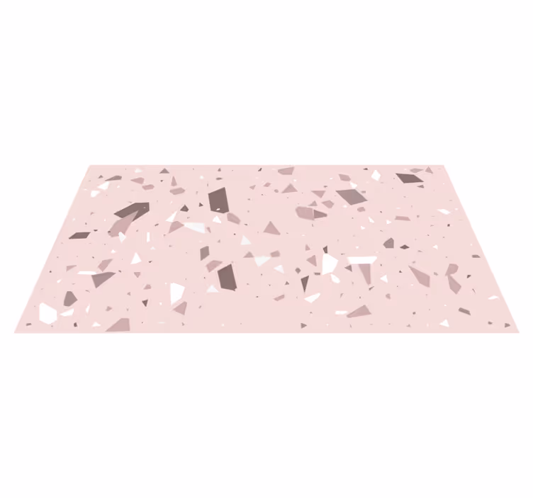 Geometrikus terrazzo vinil szőnyeg geometriai - TenStickers