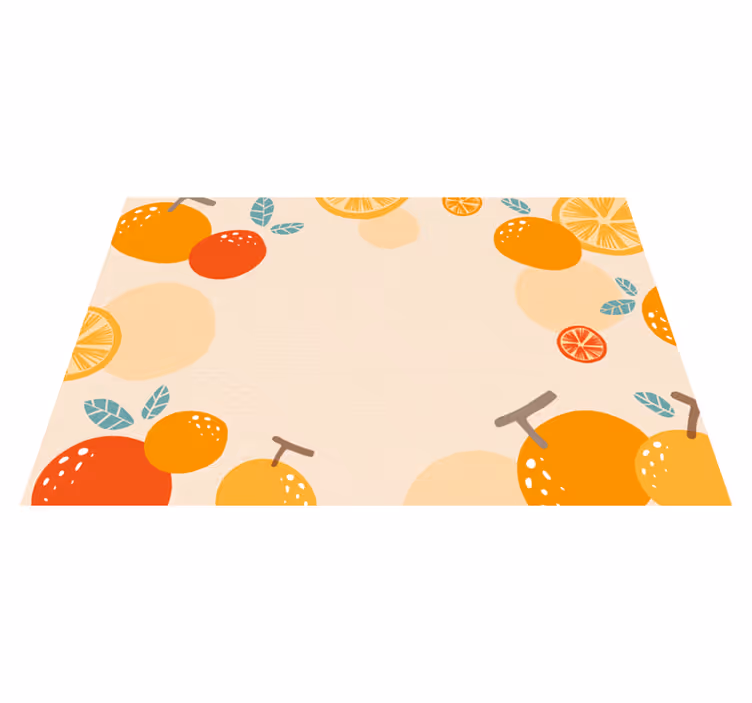 Citrus minta vinil szőnyeg virágok és növények - TenStickers