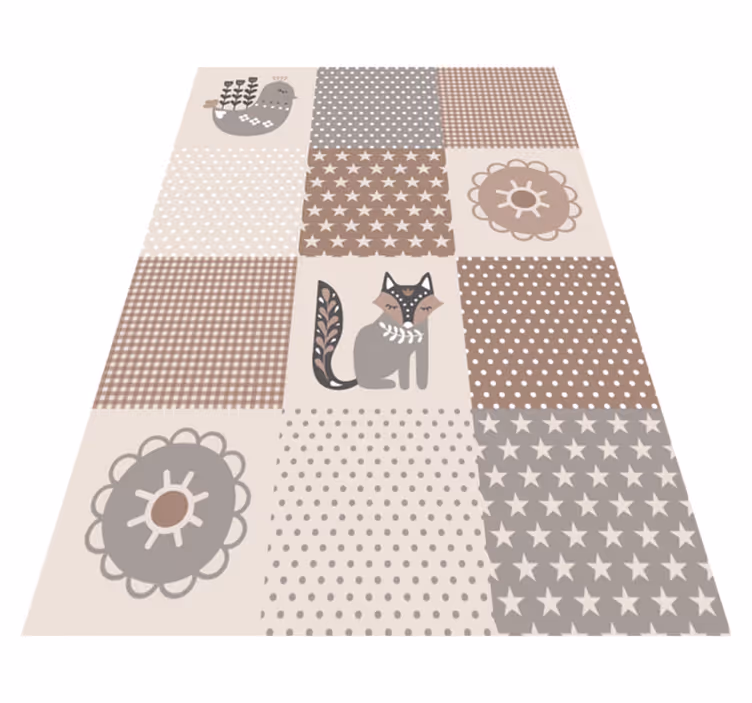 Patchwork játékidő vinil szőnyeg mások - TenStickers