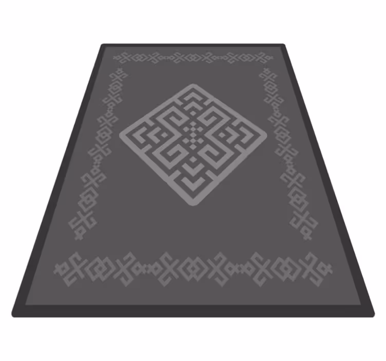 Bonyolult geometriai minta Vinil szőnyeg szürke - TenStickers