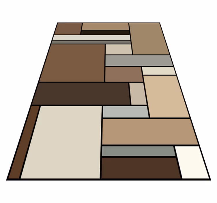 Kortárs geometrikus rétegek vinil szőnyeg modern - TenStickers