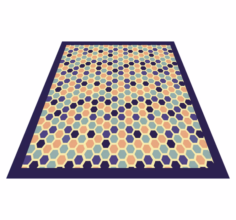 Hatszögletű mozaik vinil szőnyeg geometriai - TenStickers