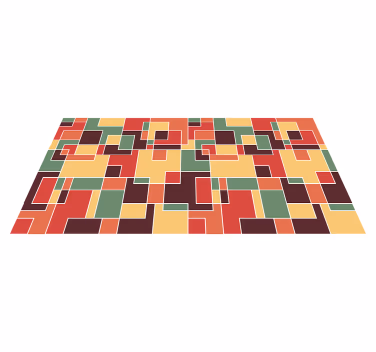 Geometriai téglalapok csempe szőnyeg - TenStickers