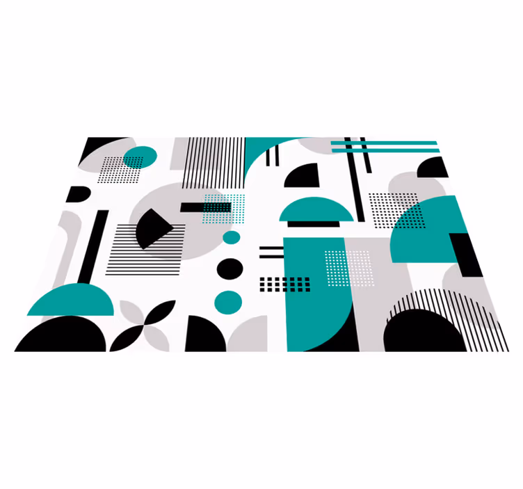 Modern geometriai alakzatú vinilszőnyeg - TenStickers