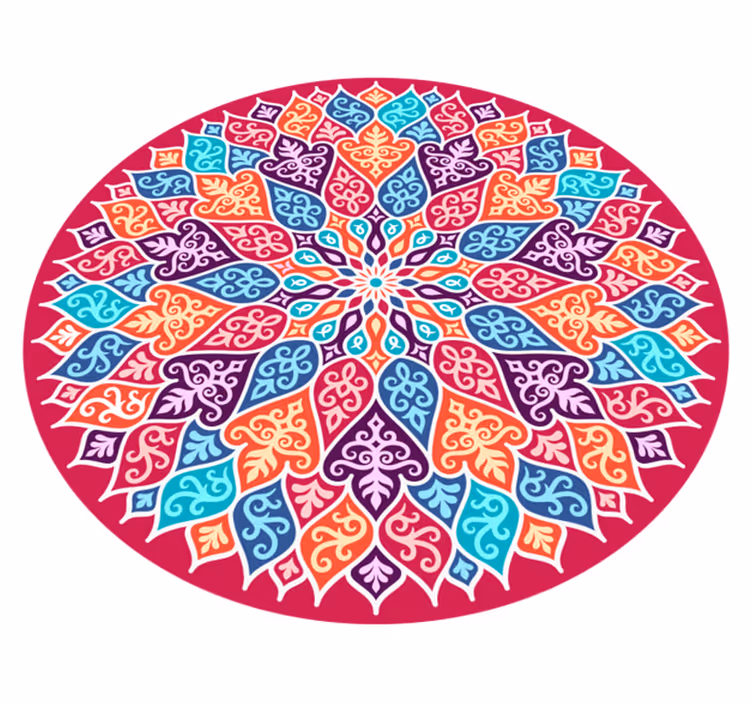 Színes mandala motívum vinil szőnyeg mandala - TenStickers