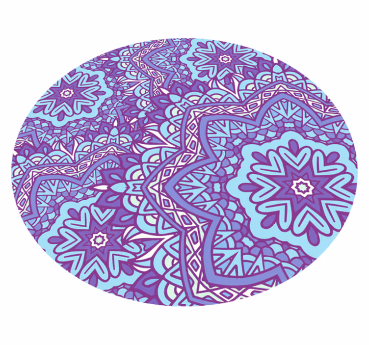 élénk lila motívum vinil szőnyeg mandala - TenStickers