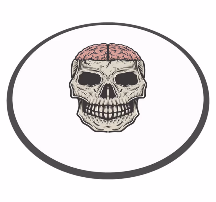 Agy és koponya tini vinyl szőnyeg - TenStickers