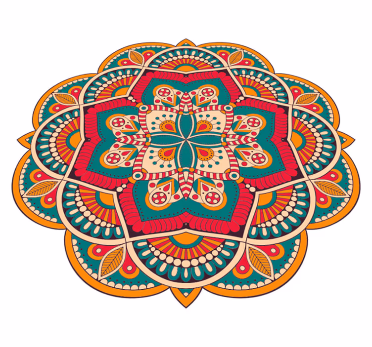 Marokkói mandala vinyl szőnyeg - TenStickers