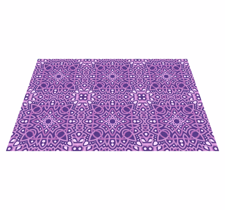 Mandala lila csempe mandala vinil szőnyeg - TenStickers