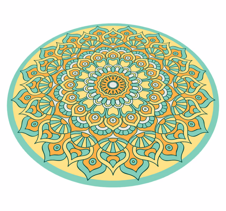 Mandala kör alakú vinil szőnyeg mandala - TenStickers
