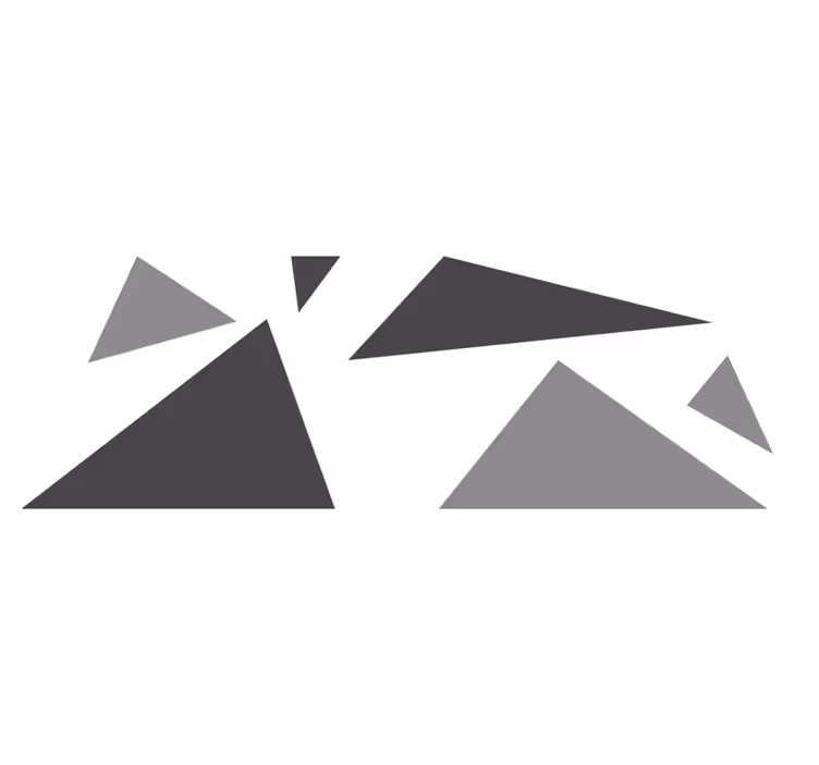 Geometriai formák kontrasztja vinil szőnyeg geometriai - TenStickers