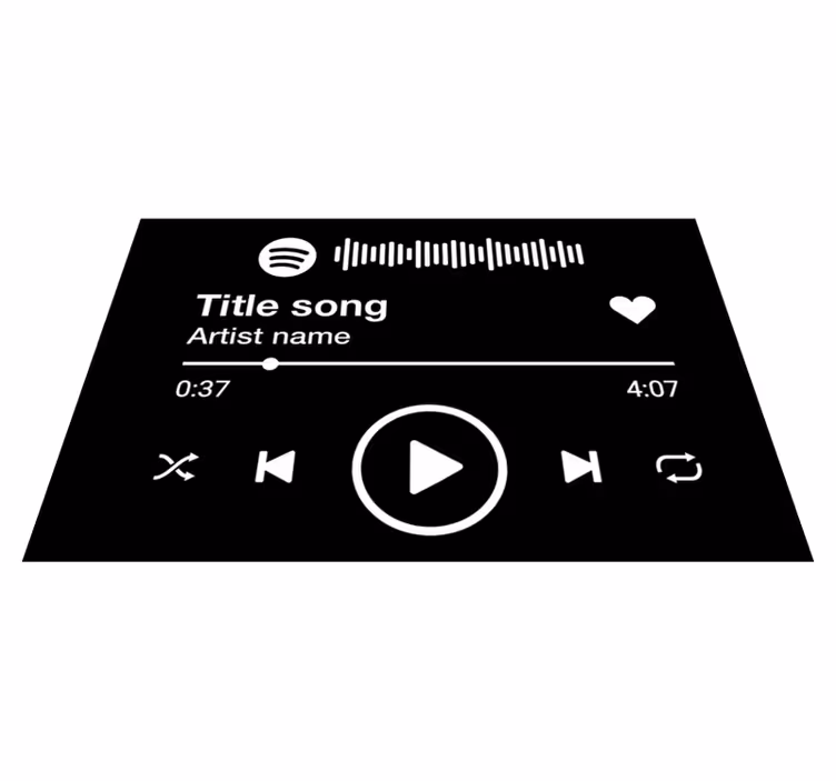 Spotify szöveges, személyre szabott mat - TenStickers