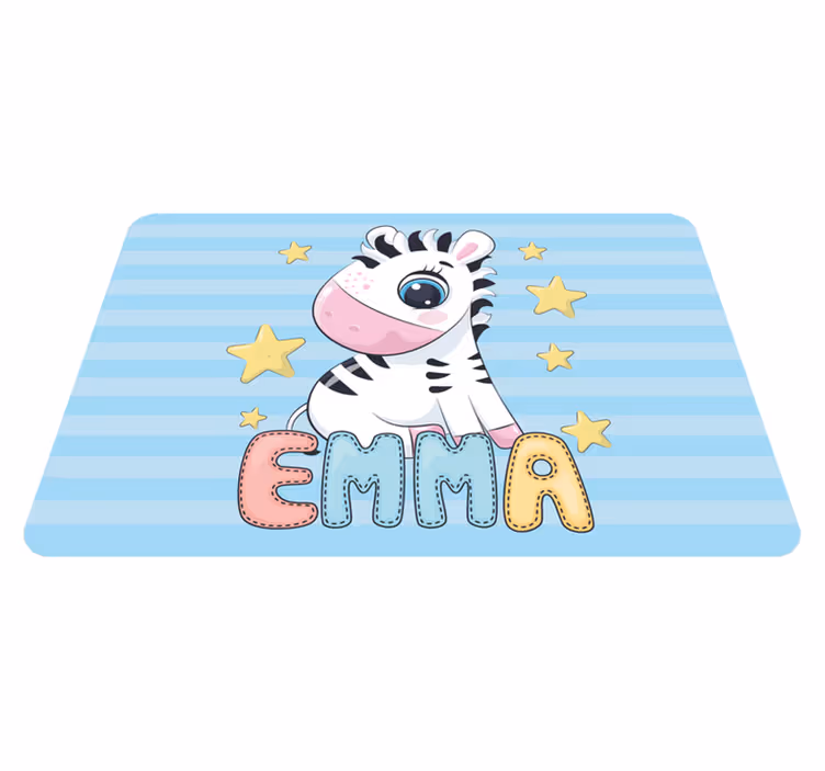 Zebra csíkos móka vinil szőnyeg gyerekek - TenStickers